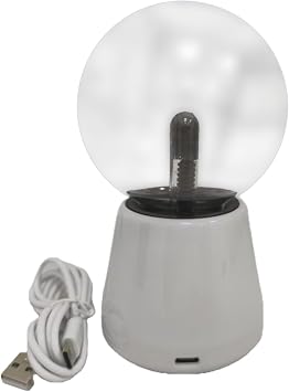 Plasma Ball - Touch Sensitive 7 Color Ball, Plug-in Lightning Bulb, Dynamic Energy Effect Lamp | Fun Static Display for Kids Home School Office Apartment Dorm Living Room
