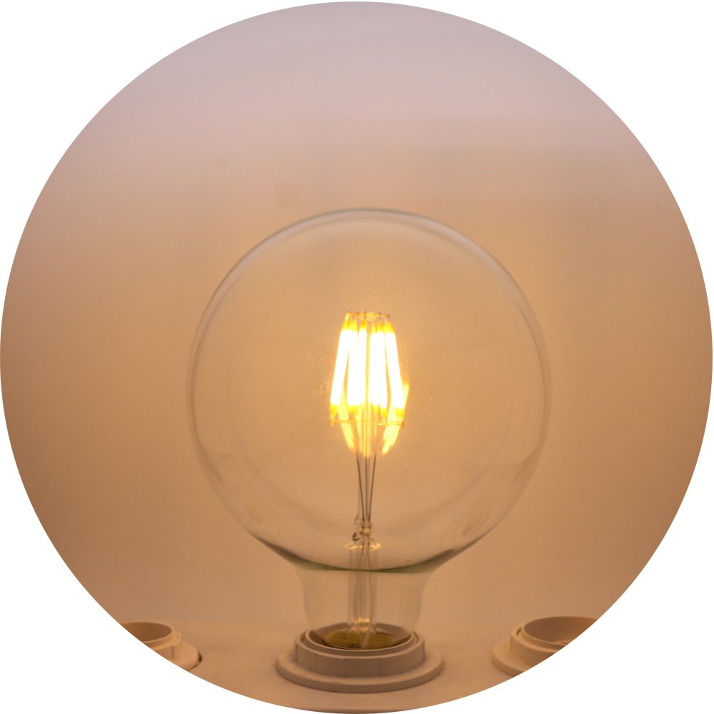 LED Edison G125 Blanco Cálido 800LM Bombilla Vintage LED,8W Bombilla retro vintage,No regulable - Pack de 18 Unidades
