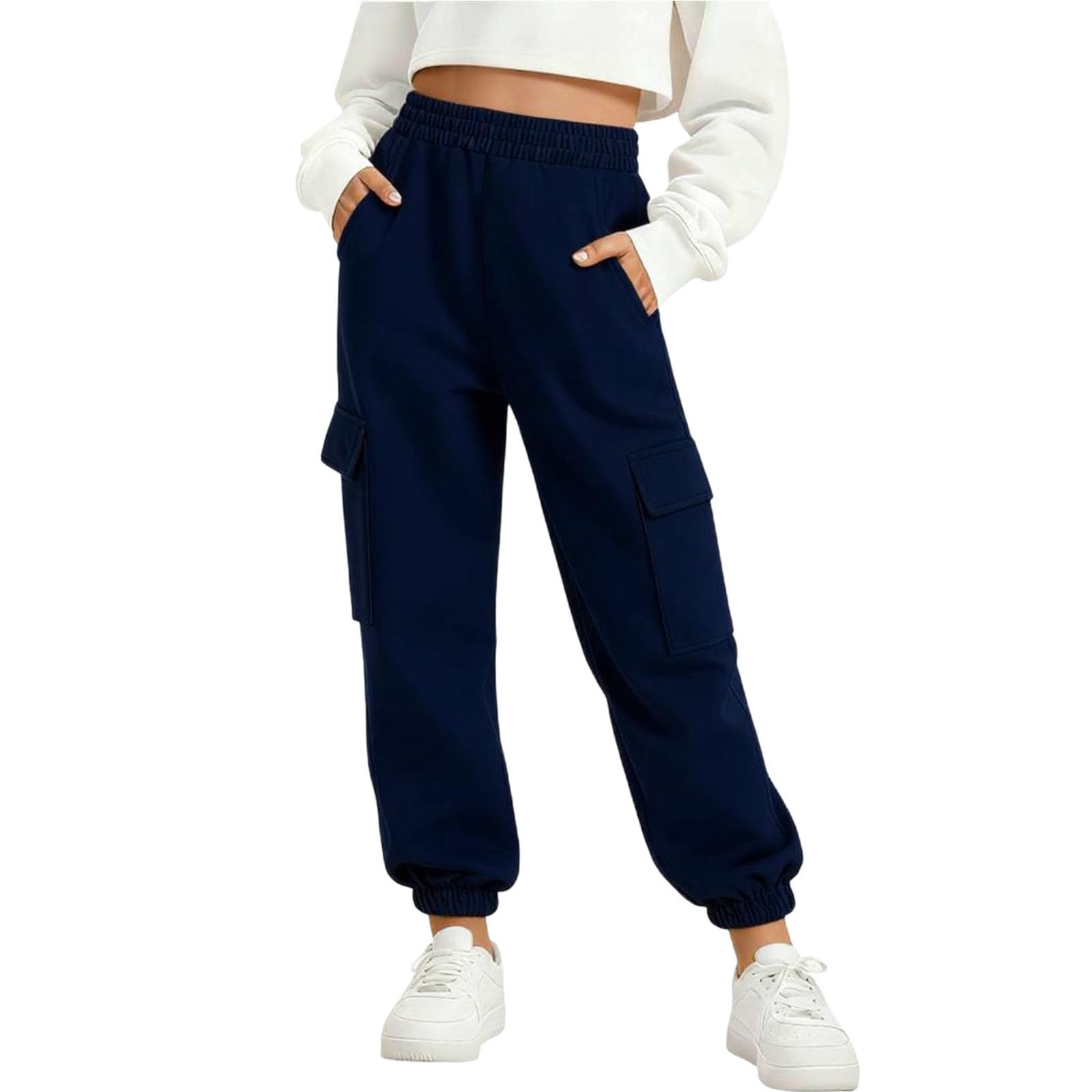 3er Pack Jungen Jogginghose Sommer Sporthose Kinder Outdoorhose Baumwolle Cargohose Elastische Taille Cargo Hosen Sport Sommerhose Cargohose Sweatpants