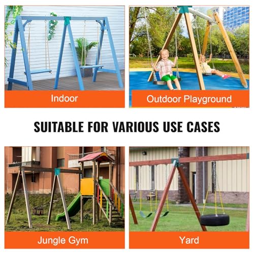 A-Frame Middle Brackets, Heavy Duty Carbon Steel Hardware with Mounting Hardware, DIY Bracket Kit for 4x4 Legs & 4x6 Beam, Green