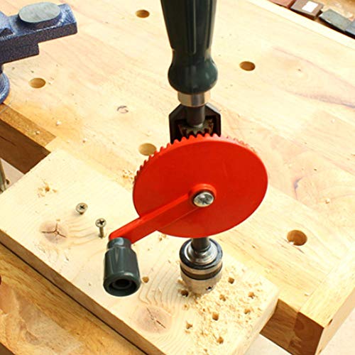 11.8X3.2X2.8In Manual Drill, Hand Drill, Steel Gear Precision Casting Woodworking Hand Drill For Woodworking(1/4)