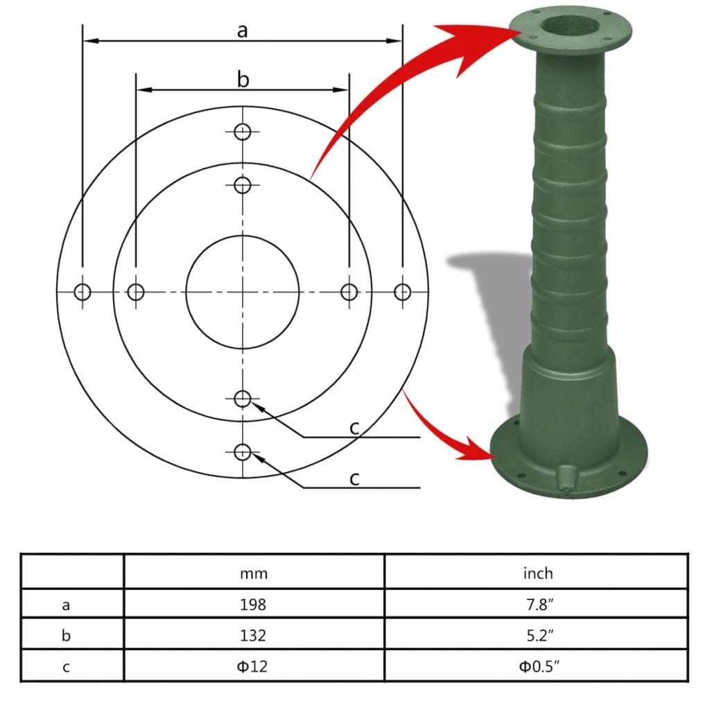 vidaXL Handschwengelpumpe mit Ständer Schwengelpumpe Gartenpumpe Wasserpumpe