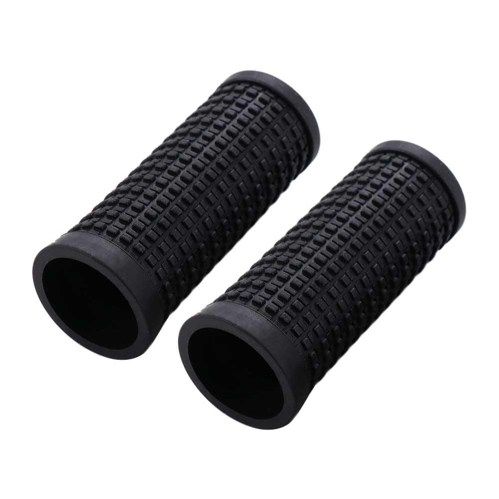 1 Pair Bike Handlebar Grips, Black Bicycle Handlebar Protective Cover Bike Handle Bar End Grips for Scooter, Folding Bike