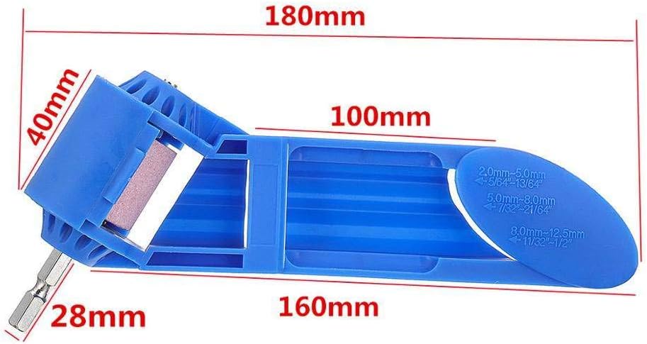 Electric Drill Bit Sharpener Drill Sharpening Machine Set Corundum Grinding Wheel Auxiliary for Drill Sharpener Power Tool,Blue