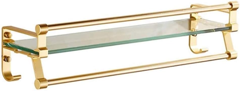 FMURY Bathroom Shelf Creative Stainless Steel Brass Wall Hanging Bathroom Shelf Multifunctional Bathroom Shelf(60cm)