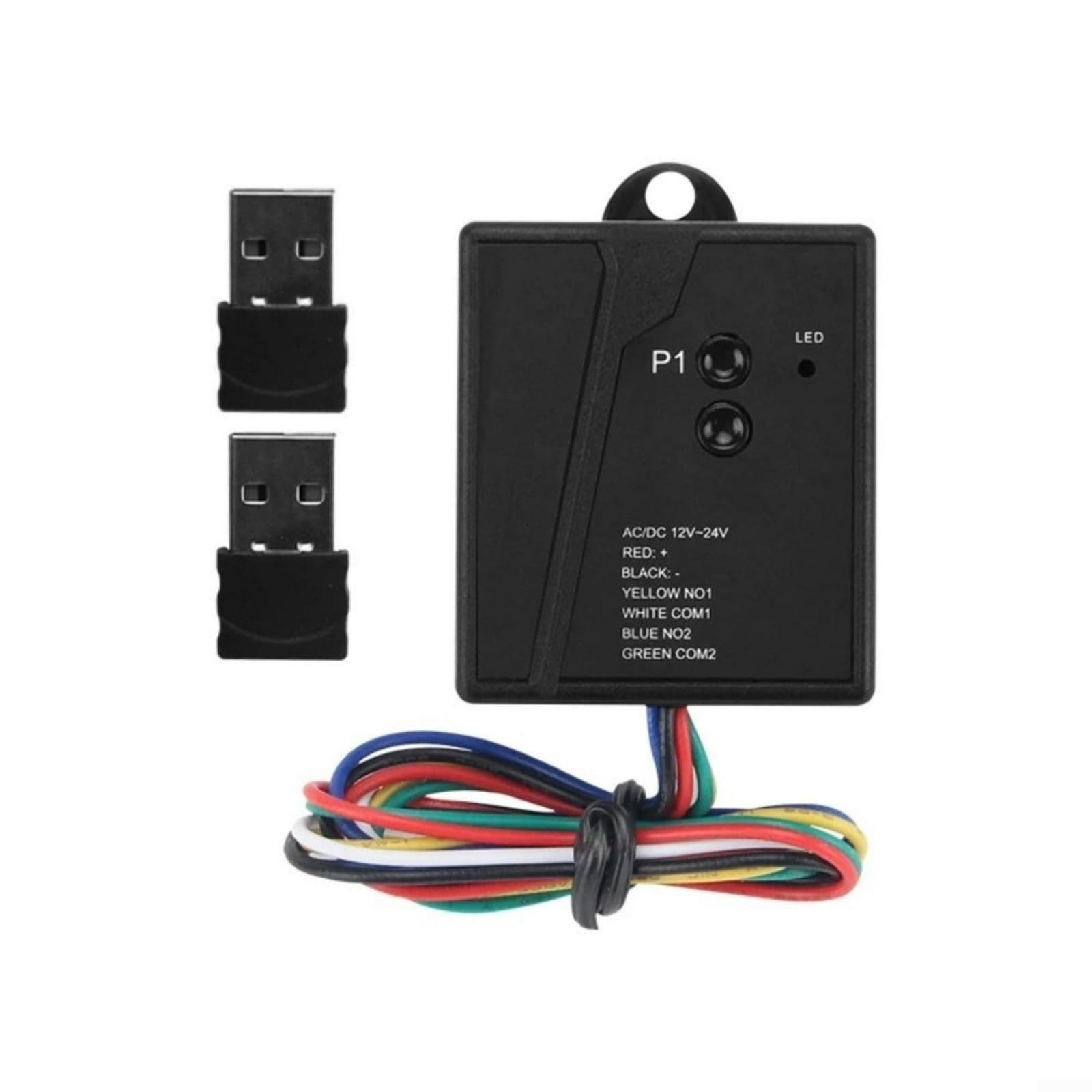 Abrepuertas de garaje con sensor USB, receptor 2,4 G, 12-24 V, apertura automática para puertas de entrada (B)