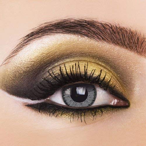 'Farbige Contacto lente Grey One gris Contacto lente Colores Sin grosor con recipiente de lente de contacto