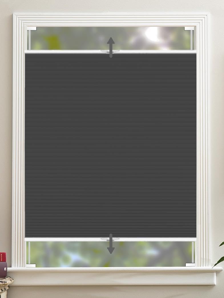 FRANK GOODMAN Custom Size Tension Holding Top Down Bottom Up Cellular Shades, Room Darkening Blackout Top Down Bottom Up Cellular Shades, Energy-Saving Honeycomb Blind, Noise Reduction Honeycomb Blind