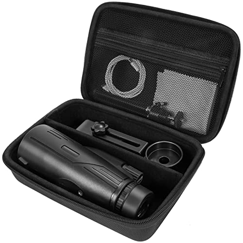 ProCase-Hard-Carrying-Case-for-Monocular-Telescope-Travel-Storage-Bag-Compatible-with-Gosky-12x55-Pankoo-12X50-40X60-Titan-12x55-Viajero-12x50-Starscope-Phone-Tripod-Accessories-Holder-Black