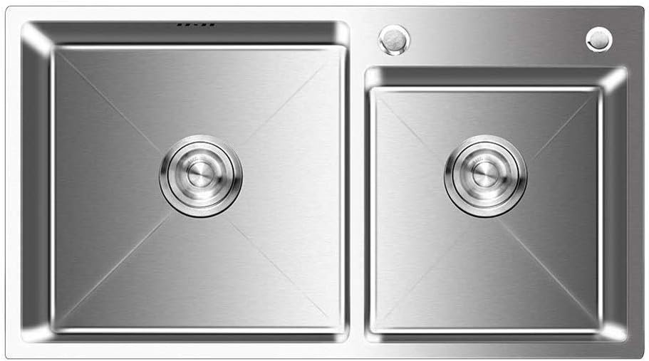 Sink - Double Bowl Stainless Steel Deep Under Mount 78x43x21cm