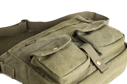 Waylots Compact Canvas Crossbody Bag