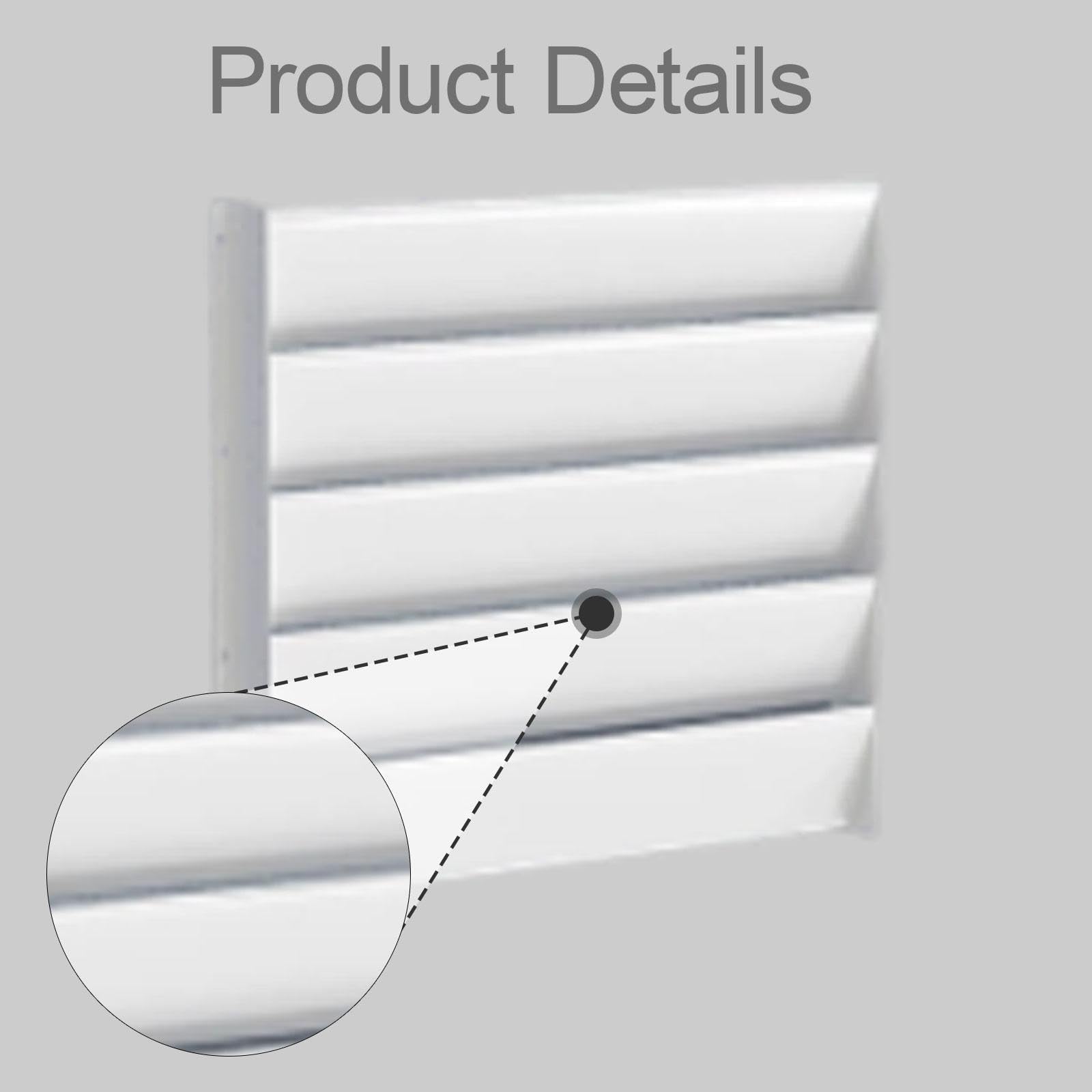 Deflector de Aire Acondicionado Exterior Universal con Cubierta de Bafle Metálica Galvanizada Louver Estanqueidad Y Compresor Protector para Instalaci, 50cmx50cm