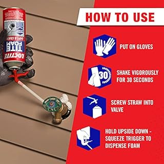 Loctite Tite Foam Gaps & Cracks Spray Foam Sealant, 12 fl oz Can, 1 Pack - Polyurethane Expanding Insulation