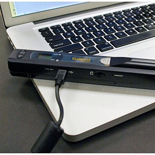 VuPoint Solutions ST415 Handheld Magic Wand Portable Scanner Kit for Document and Image - OCR Software, JPG/PDF, 900DPI, Color/Mono