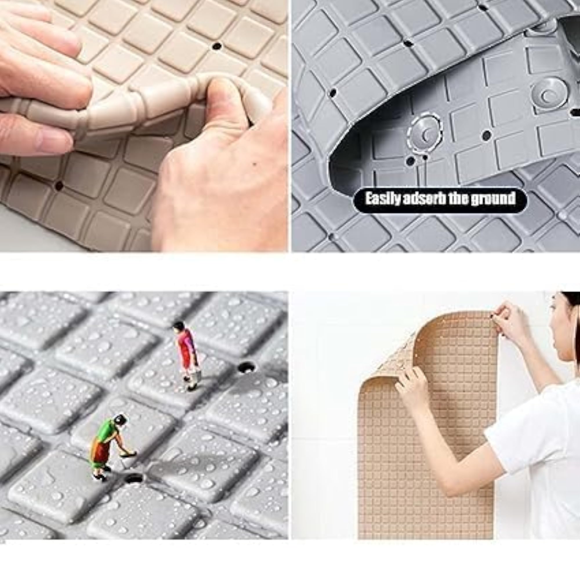 Non-Slip Anti Bacterial Bath Mat, Extra Long Shower Mat