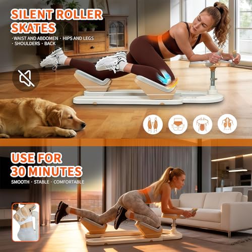 Estiramiento de piernas y activación del core con equipo doméstico 3