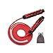 Dsaren Cuerda para Saltar Deporte Ajustable Comba de Saltar Cuerda de Velocidad con Mango de Espuma de Suave y Rodamientos de Bolas para Fitness, Crossfit, Boxeo, Ejercicio, Pérdida de Peso (Rojo)