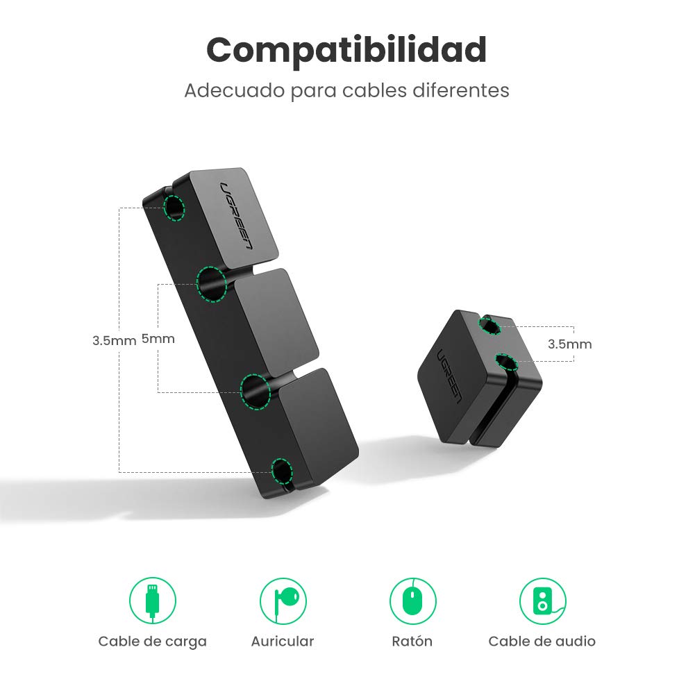 Ugreen 3 +1 Kanallı Silikon Kablo Düzenleyici Organizer