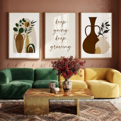 Image of kotart Painting for Wall Decoration - Modern Art Wall Decor Framed Painting for Living Room Bedroom - Framed Wall Posters /Paintings with Frame Set of 3 (Art 2, 10x13 inch)