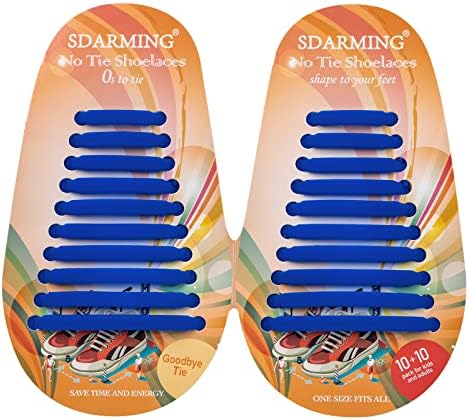 SDARMING No Tie Shoe Laces for Kids and Adults,Elastic Silicone Shoe Laces for Trainers,Waterproof Elastic Tieless Running Shoe Laces