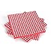 Gatherfun Disposable Red and White Gingham Paper Napkins (Pack of 50)