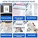 Jecqbor DTF Transfer Film Paper A4 100 Sheets, Glossy Double Sided Heat Transfer Paper, Thick Clear Pretreat PET Sheets for DTF Printer Direct Print On T-Shirts Textile (8.3