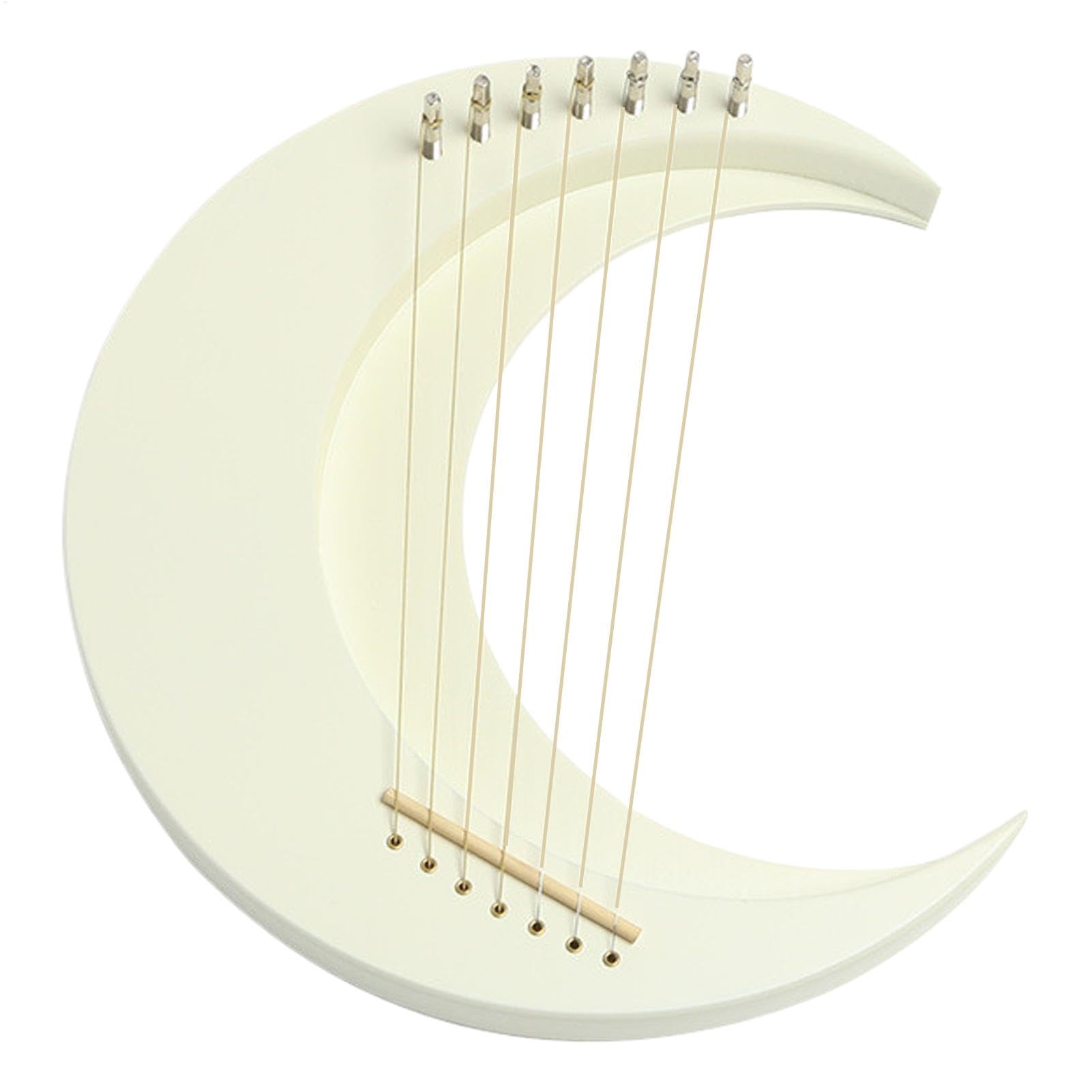 Lira a corda, strumento musicale, in legno, a 7 corde, con lira a | strumento musicale portatile con chiave per accordatura, perfetta per gli amanti della musica e i principianti