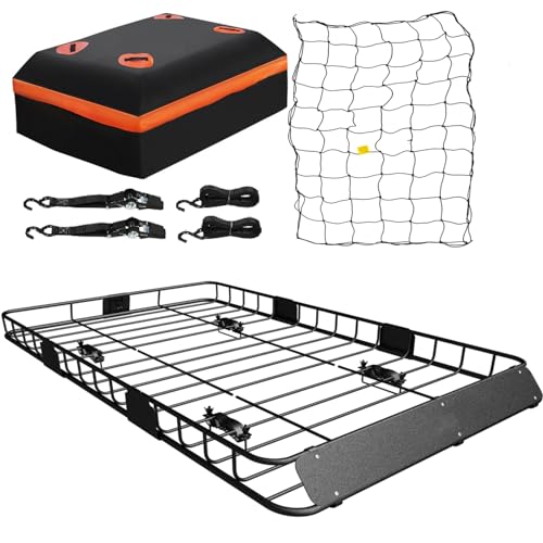QEDDI Heavy Duty Roof Rack Carrier Basket Universal Rooftop 54