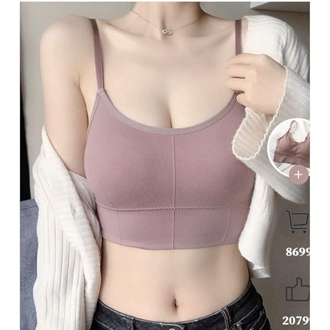 Image of KUMPA Women's Cotton Wirefree Full Coverage Regular Wear Lightly Padded Bra Pack of 3 (U K B 5693)