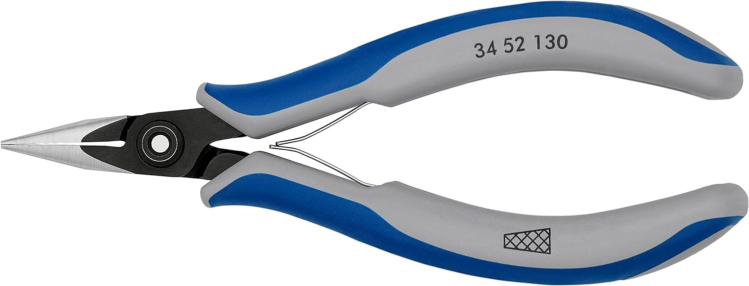 KNIPEX Pinza di precisione speciale per elettronica con impugnature multicomponente 130 mm, 34 52 130