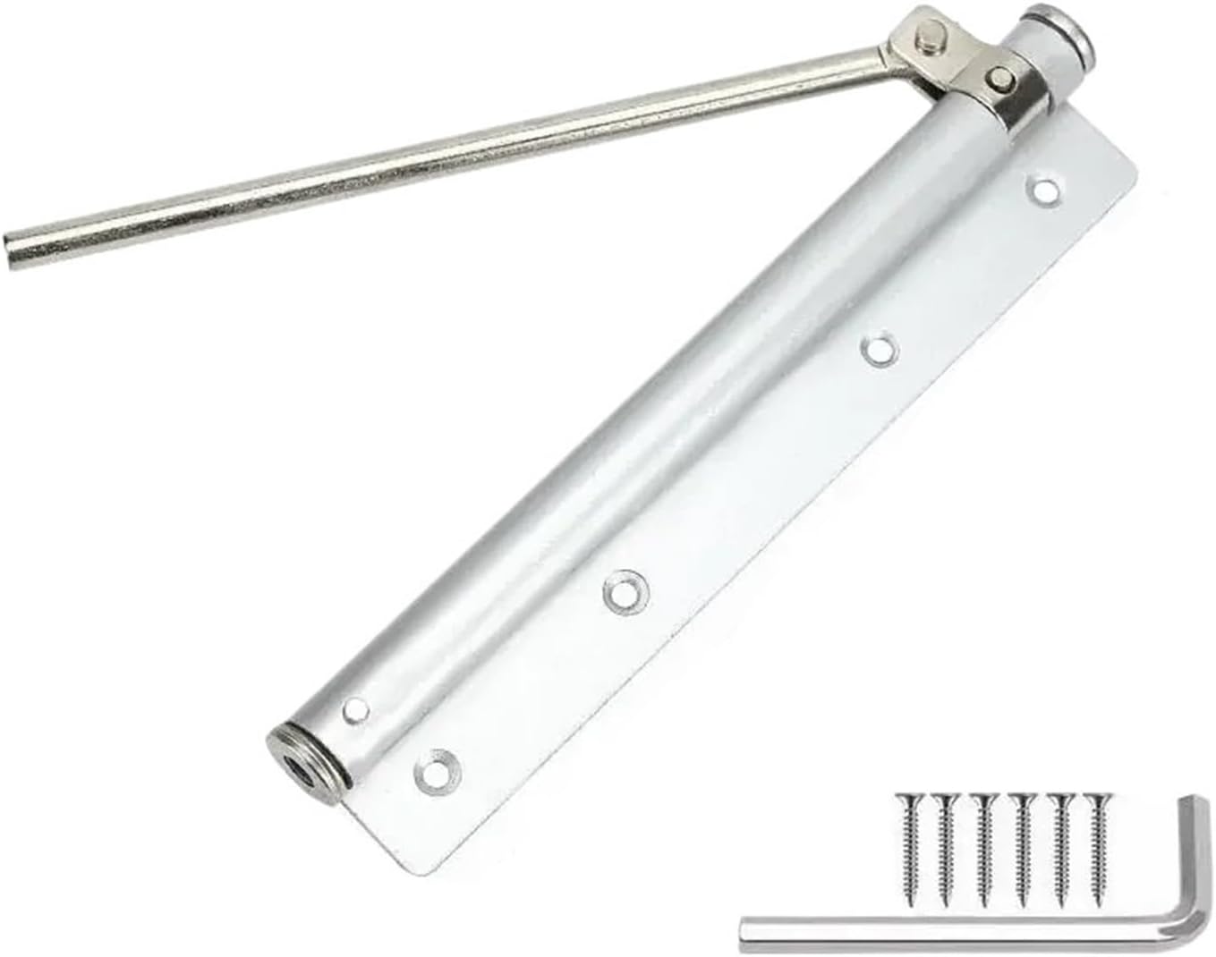 Adjustable Surface Mounted Automatic Stainless Steel Spring Door Closer(Space Silver)