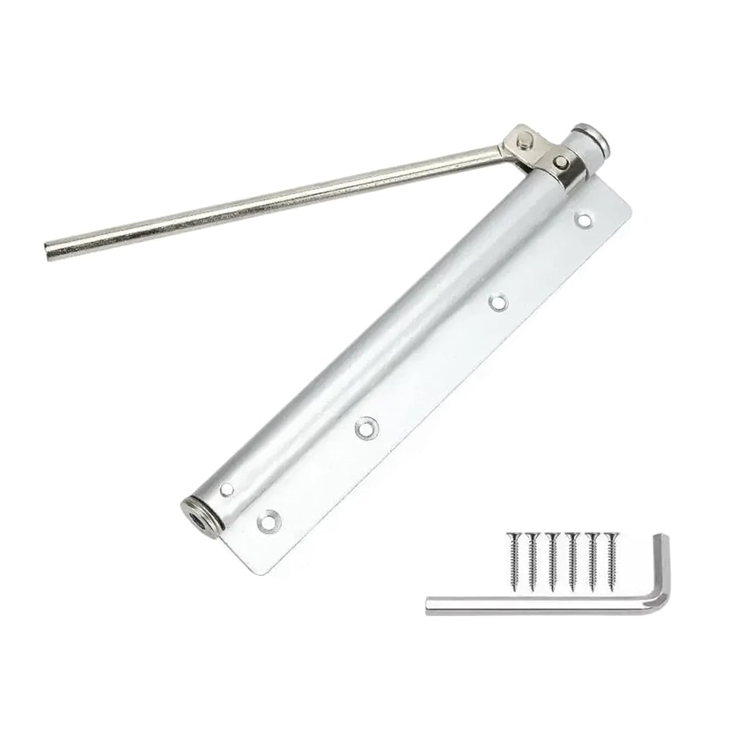 Adjustable Surface Mounted Automatic Stainless Steel Spring Door Closer(Space Silver)