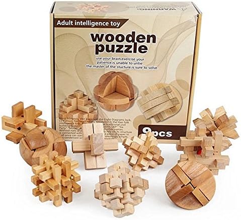 MAGIKON Brain Teaser Cube Puzzle Toy- Level 6 of 10 (Brain teasers,Set of 9)