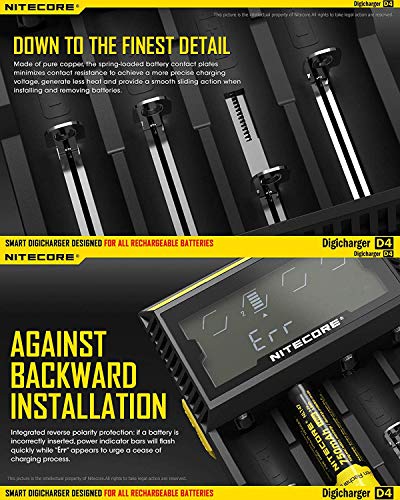Nitecore Digicharger D4 18650 Caricabatterie 4