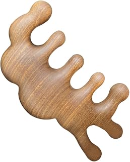 FOMIYES Pente de massagem de madeira antiestático pente de cabelo cabeça massagem pente Gua Sha pente raspando couro cabeludo pentes naturais amplos dentes ferramentas de massagem manual