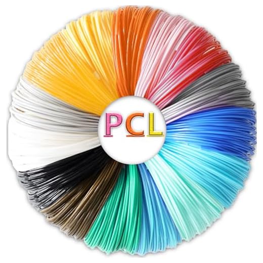 Yungden Filamento 3D PCL, 20 colores aleatorios de 1,75 mm, filamento de impresión 3D, colores de bolígrafo 3D, 100 m, minas 3D para filamentos 3D (bolígrafo 3D no incluido)
