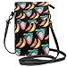 Produktbild Handy Geldbörse Crossbody Stawberry und Bananen Muster Handy Geldbörse Geldbörse für Frauen Mädchen Kleine Crossbody Geldbörsen Taschen