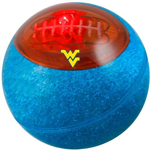 NCAA West Virginia Super Ball, 3-Inch, Clear