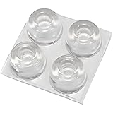 ColorfylCoco 戸当り クッション 戸当り ゴム ゴム足 大 円形 4粒セット 直径 22mm × 高さ 1cm (10mm) 透明 クリアー 大きい ソフト クッション 滑り止め (4粒セット)