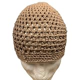 Petal Cliff 100% Cotton Knitted Stretchy Crochet Muslim Beanie Skull Caps for Men - One Size Fit Mos