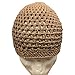 Petal Cliff 3 Pieces 100% Cotton Knitted Stretchy Crochet Muslim Beanie Skull Caps for Men - One Size Fit Most. (Brown - 6 Pcs)