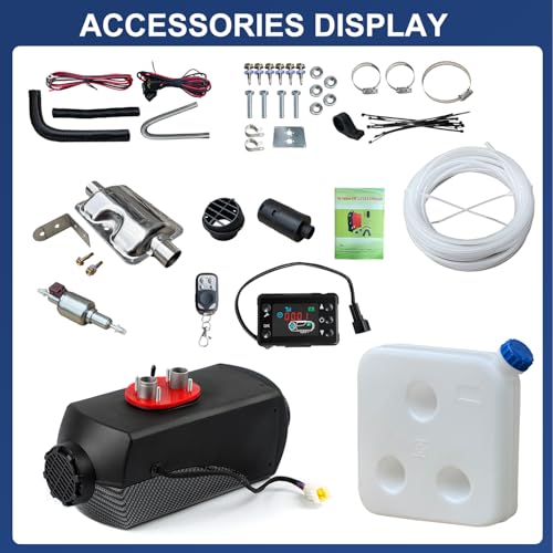 Triclicks 12V 5KW diesel luchtverwarming Air staande verwarming brandstof autoverwarming luchtverwarming luchtverwarmer met afstandsbediening LCD-monitor voor camper, boten, vrachtwagen, campers en campers - Afbeelding 6