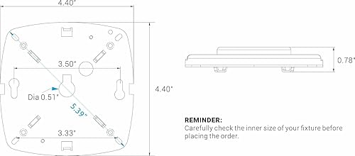 Miniatura 3 de Silverlite ULESJA8 - Motor de luz LED regulable de 4 pulgadas, tamaño PCB, 5000 K, tamaño total, 17 W, 1200 lúmenes, 120 V, CRI80, kit de luz de
