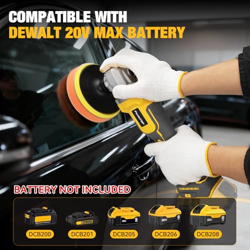 image for PandaTOP Cordless Buffer Polisher for Dewalt 20v Max Battery, Brushles