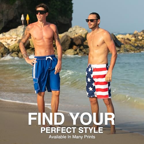 Image of Kanu Surf Men's Big Viper Extended Size Stripe Swim Trunk