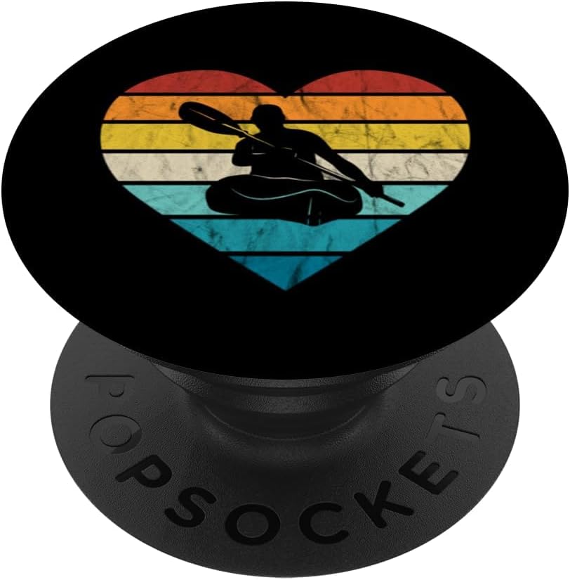 I Love Canoeing Water Sports Canoe Tour Paddling Canadian PopSockets Adhesive PopGrip