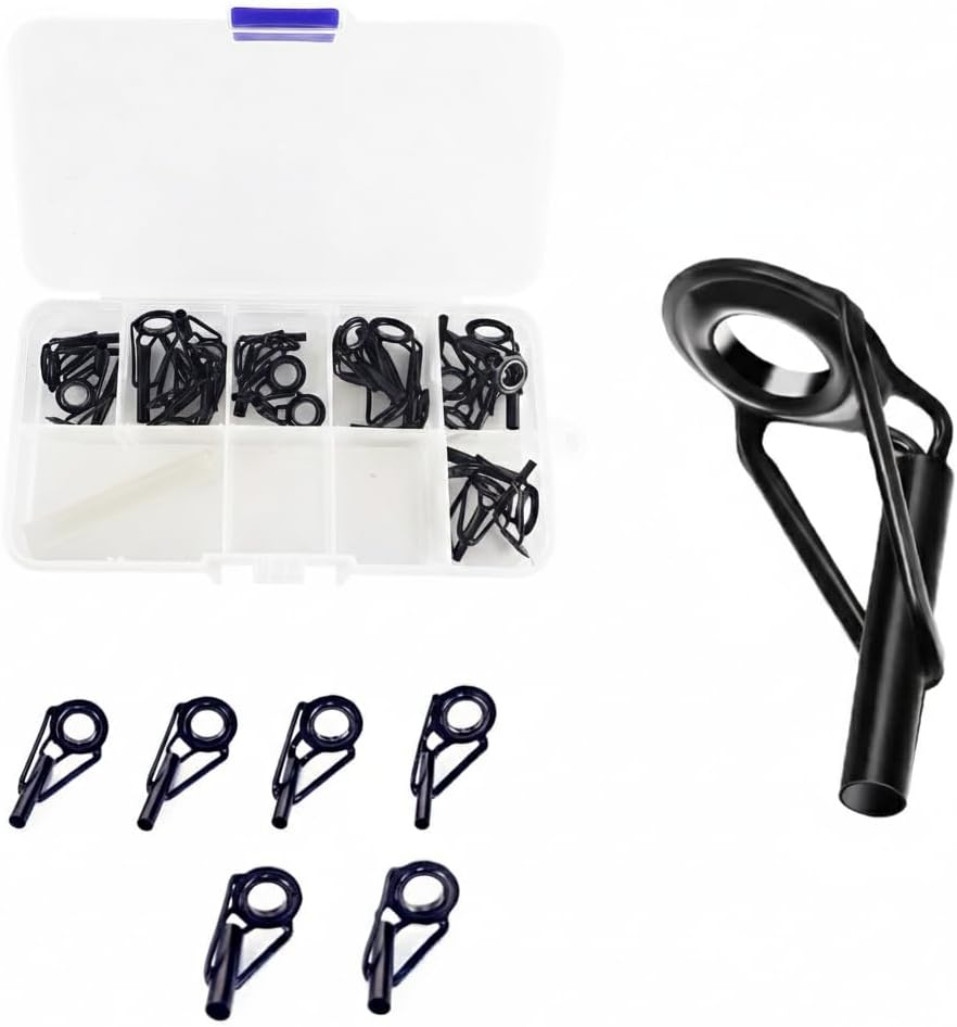 Aventik Fishing Rod Tip Repair Kit Stainless Steel Tips of Multiple Sizes