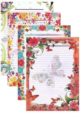 DSR Pack of 80 Sheets A4 Multipurpose Art and Craft Sheets with One Side Ruled Lines and Color Paper for Assignment, Project (Pack of 80)