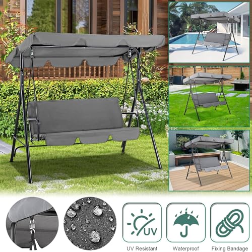Cubierta de columpio de terraza impermeable con proteccion solar 7