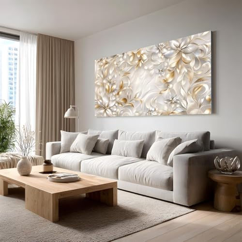Tableau de salon grand format pour illuminer un mur blanc avec raffinement